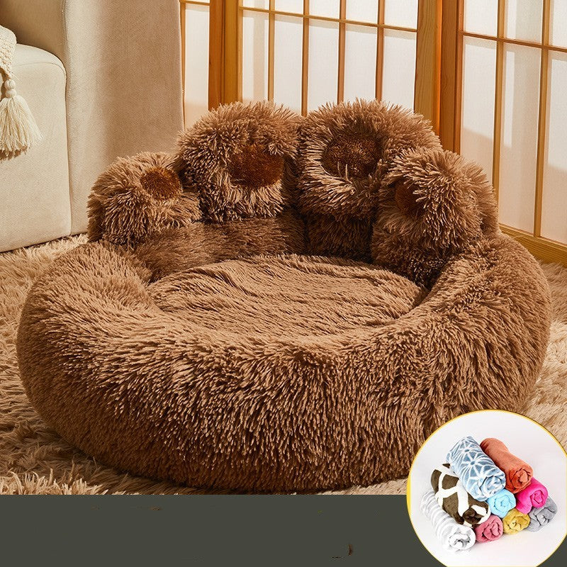 Fleece-Lined Large Dog Sofa Bed Mattress