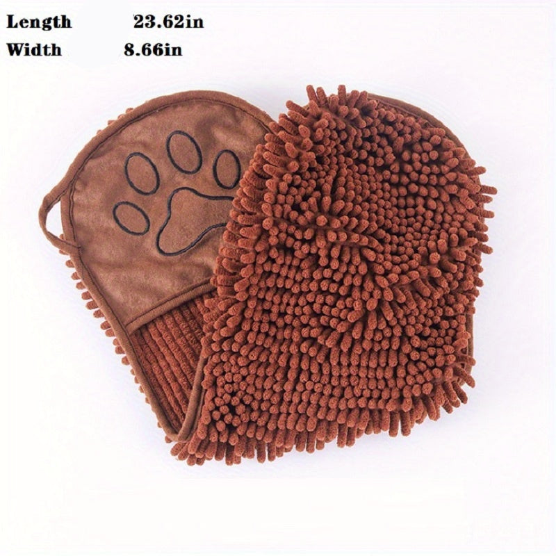 Pet Microfiber Quick Dry Absorbent Bath Towel With Hand Pockets