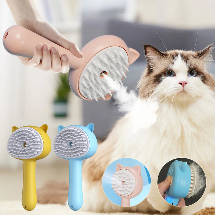 Pet Rechargeable Self Cleaning Mist Grooming Brush Slicker Tool