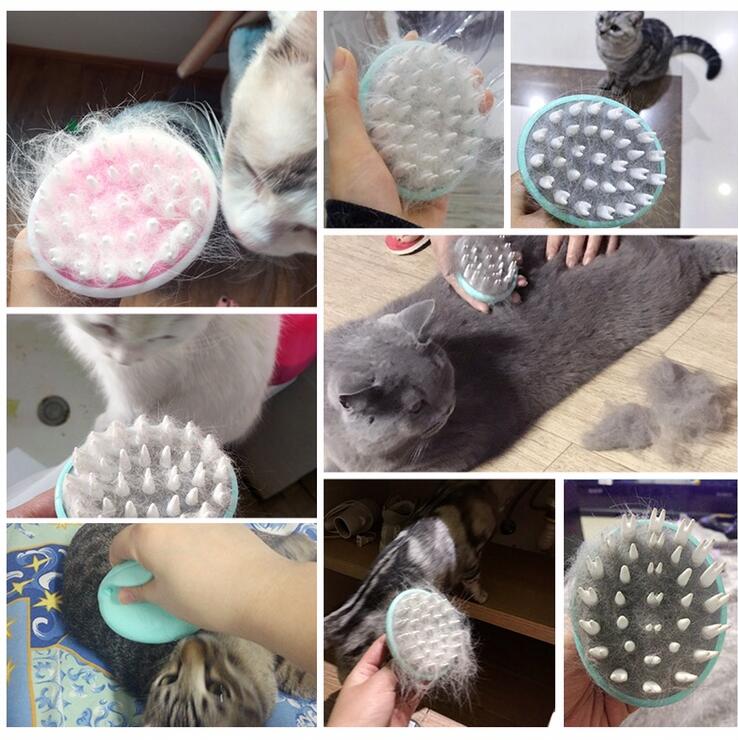 Pet Massage Bath Grooming Brush Shower Cleaning Comb Tool