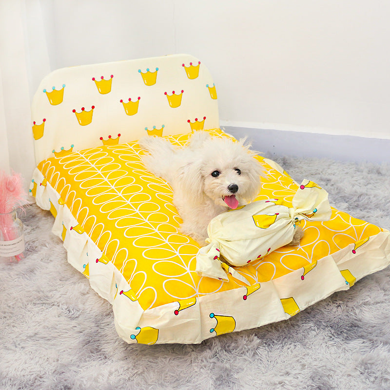 Arctic Velvet Pet Cave Nest Bed With Pillow And Pad