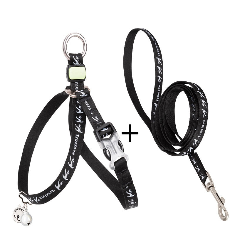 Pet Chest Harness Bell Vest Leash For Small Pets