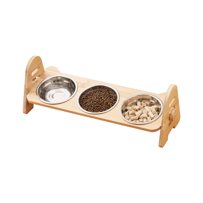 Oblique Mouth Pet Cervical Support Drinking Bowl