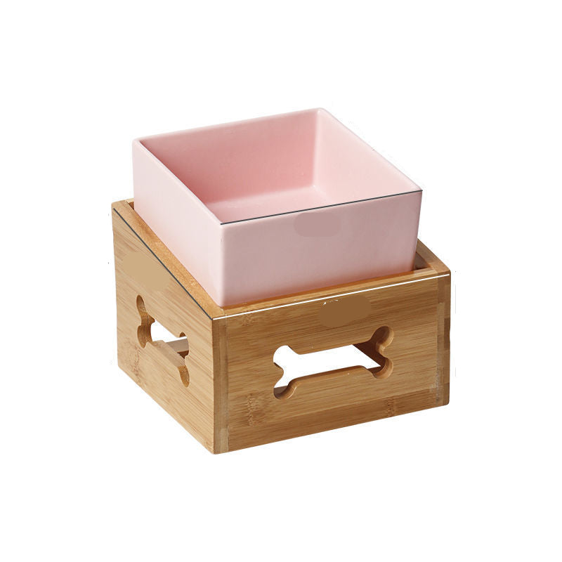 Large Capacity High Stand Ceramic Pet Bowl