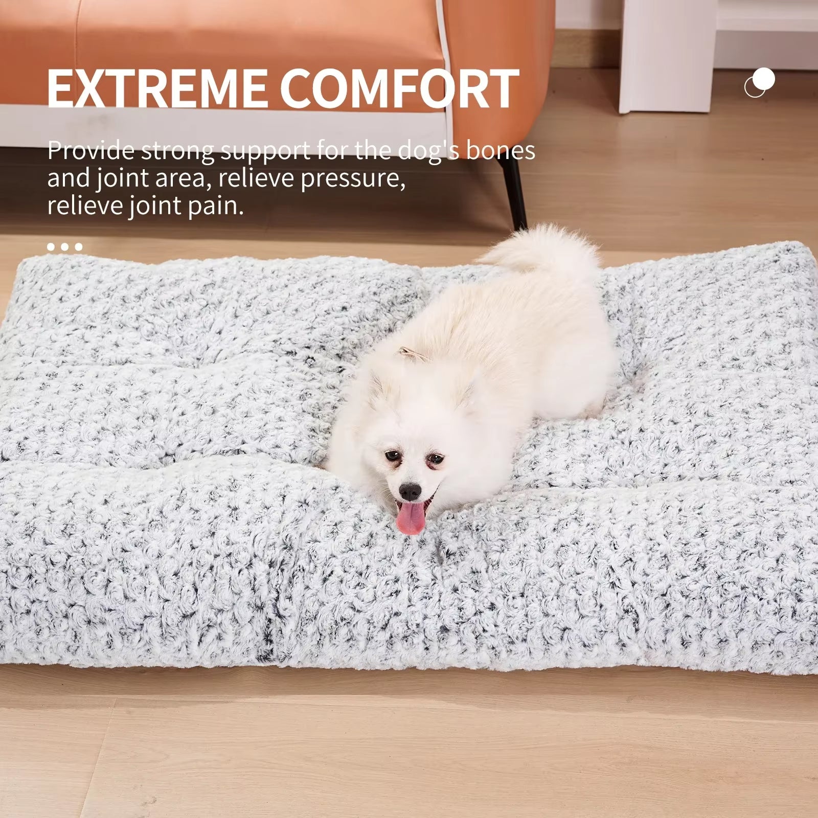 Washable Plush Anti-Slip Dog Bed Mat