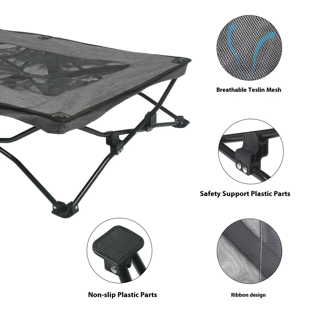 Double Layer Fabric Large Foldable Dog Bed