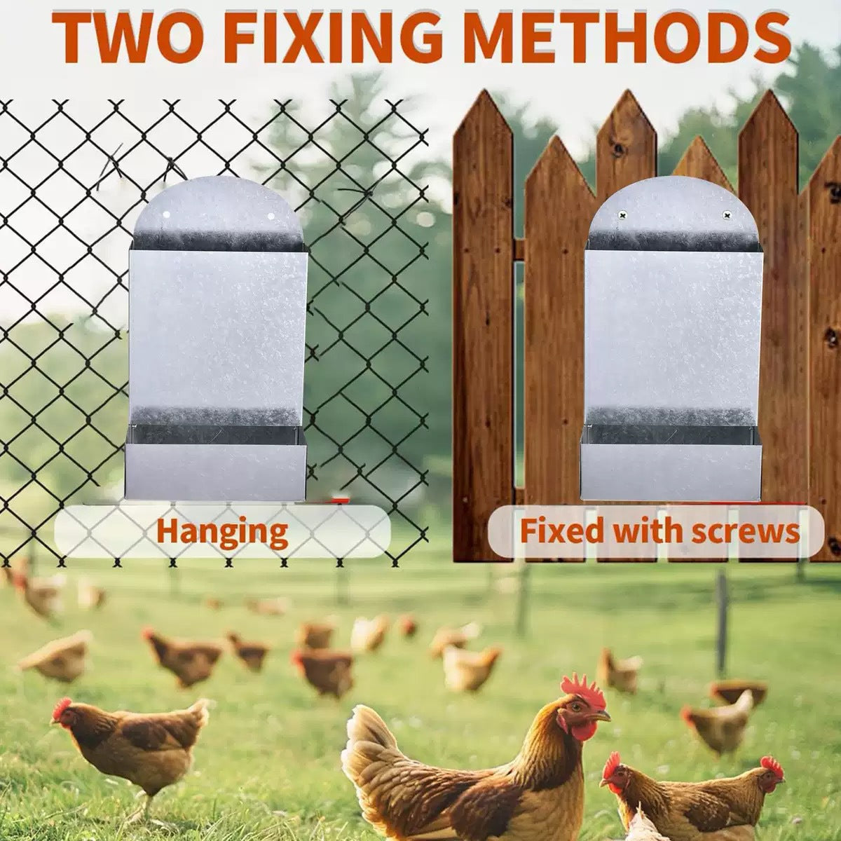 Metal Poultry Bird Feeder Trough