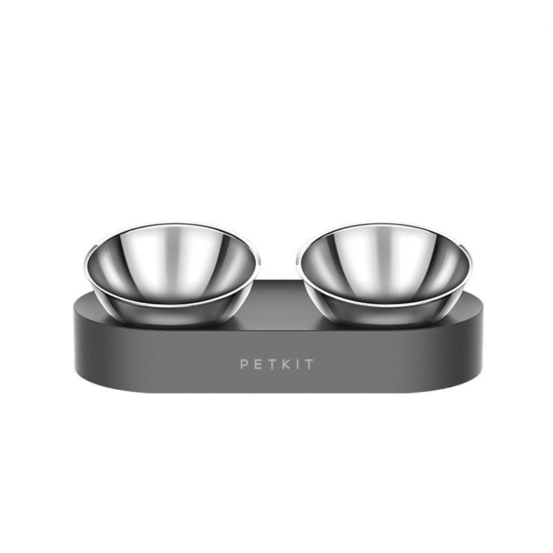 Adjustable Double Bowl Pet Feeding Water Station