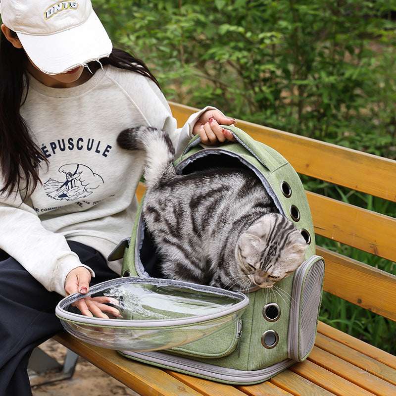 Transparent Space Capsule Portable Pet Backpack Carrier Diaper Bag