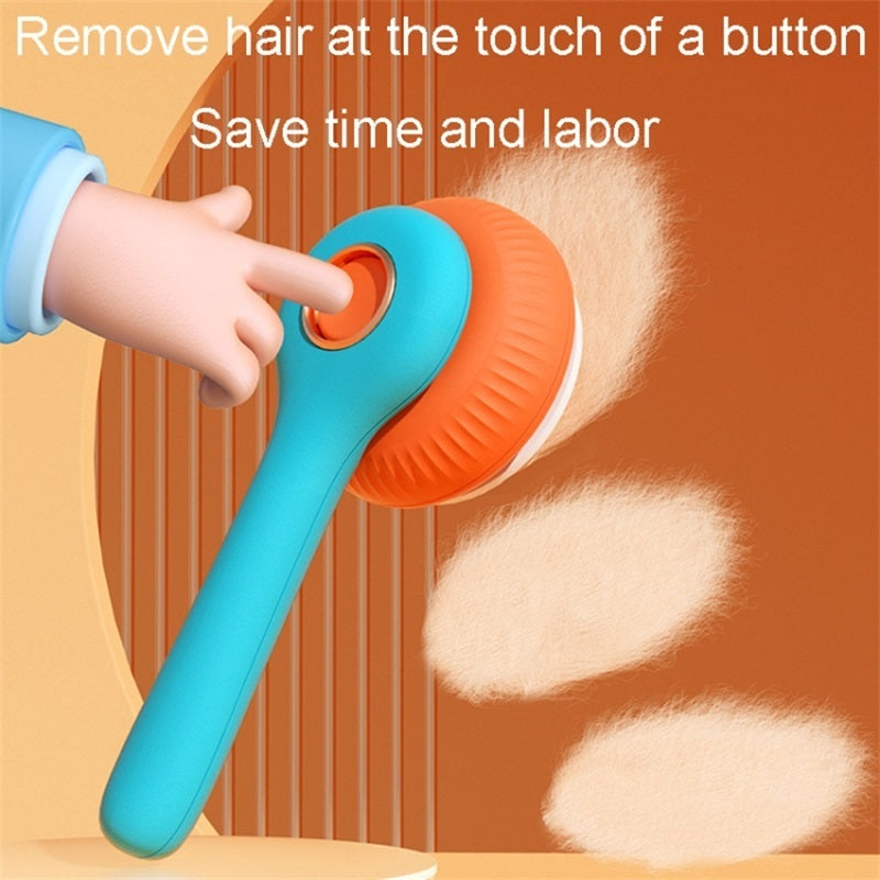Pet Grooming Brush Self Cleaning Slicker Comb For Fur Removal And Detangling