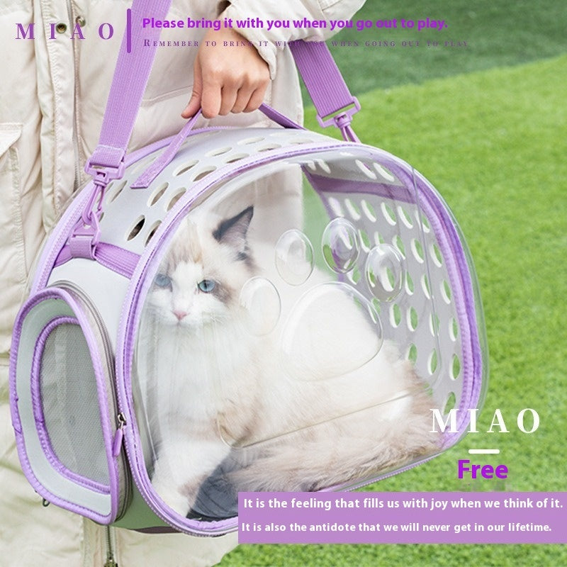 Pet Transparent Space Capsule Backpack Carrier Bag