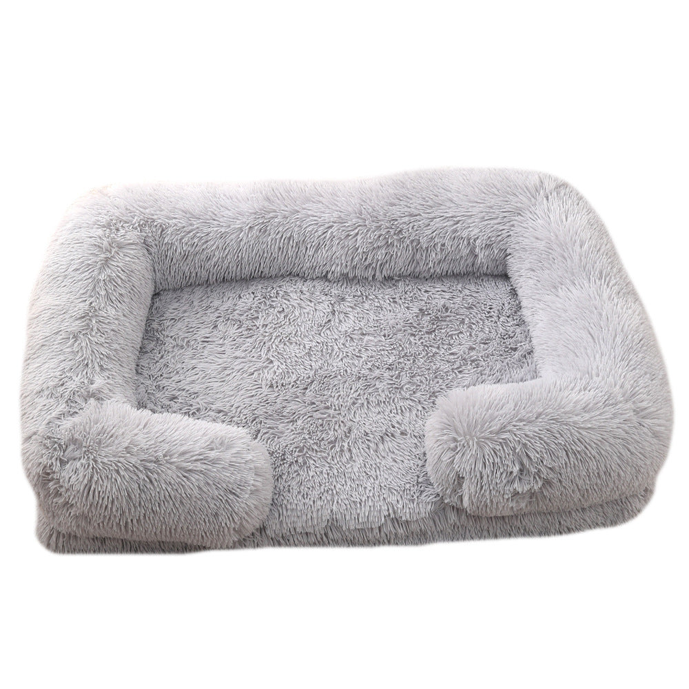 Plush Round Winter Pet Bed Soft Donut Nest