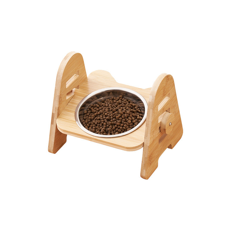 Oblique Mouth Pet Cervical Support Drinking Bowl