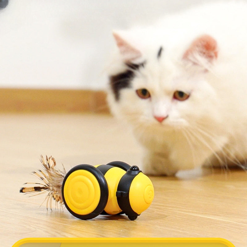 Electric Cute Bee Moving Interactive Pet Teaser Toy