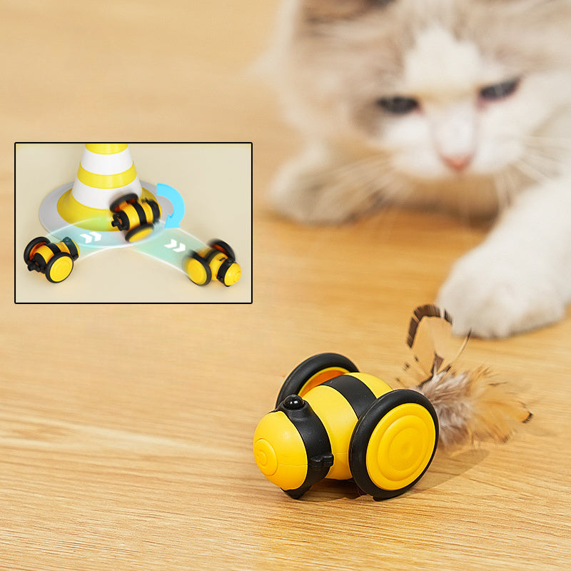 Electric Cute Bee Moving Interactive Pet Teaser Toy