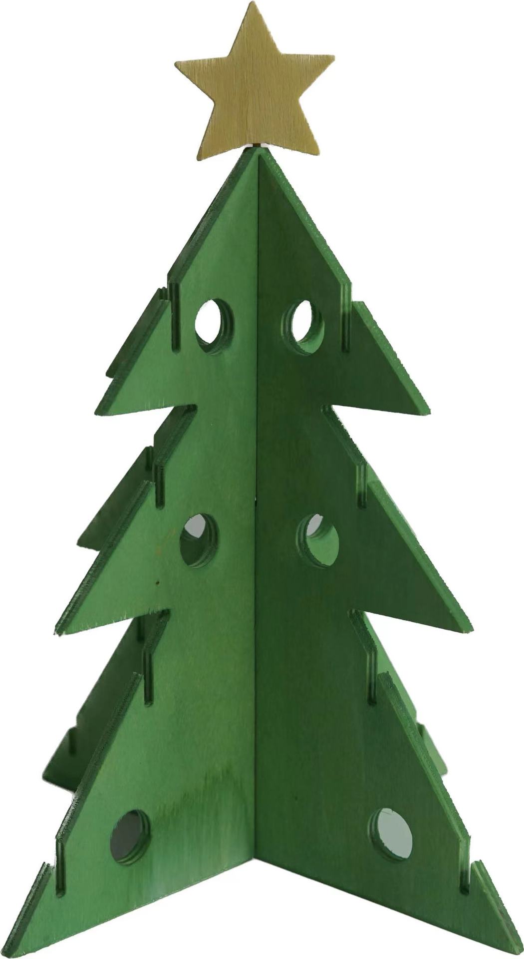 Wooden Christmas Tree Rabbit Feeder Vegetable Rack Toy