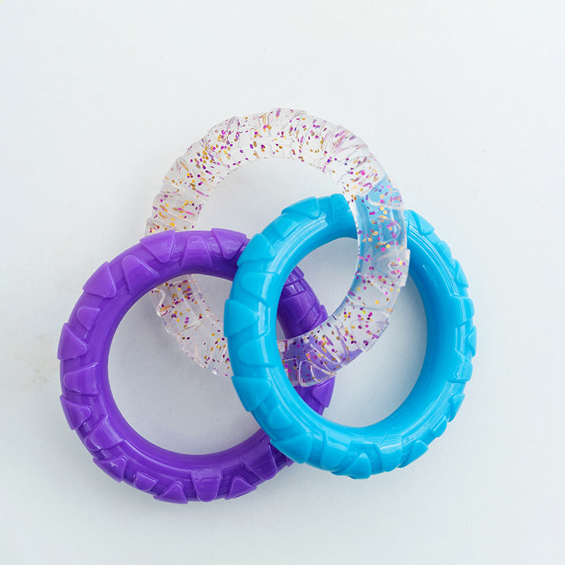 Floating Flying Disc Pet Training Ring Interactive Chew Toy