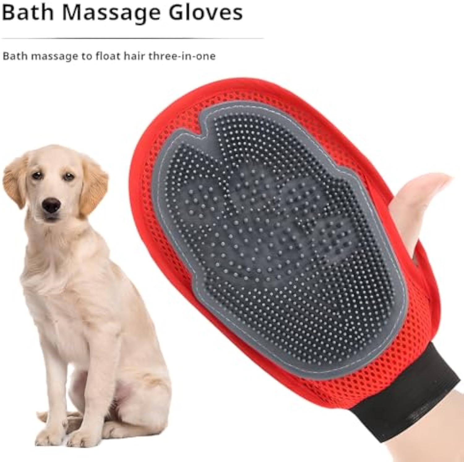 Pet Grooming Glove Hair Remover Mitt For Bathing And Cleaning Fur
