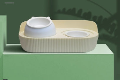 Ceramic Elevated Pet Food Bowl For Cervical Support