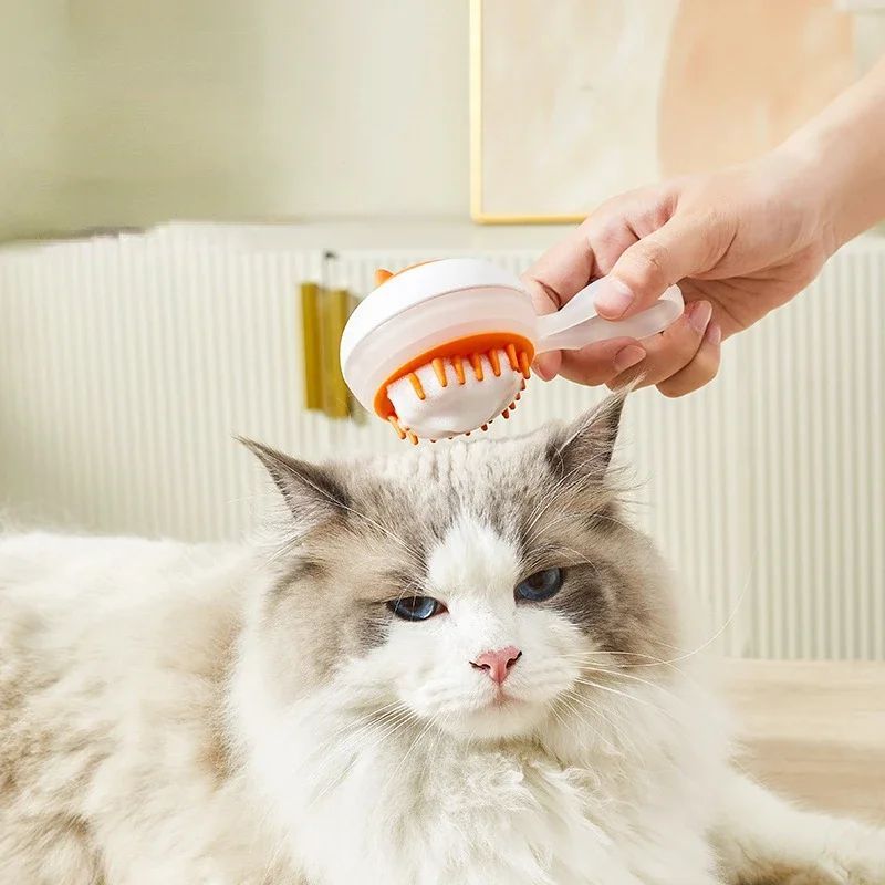 Pet Automatic Cleaning Bath Brush Soft Gel Hair Removal Massage Brush