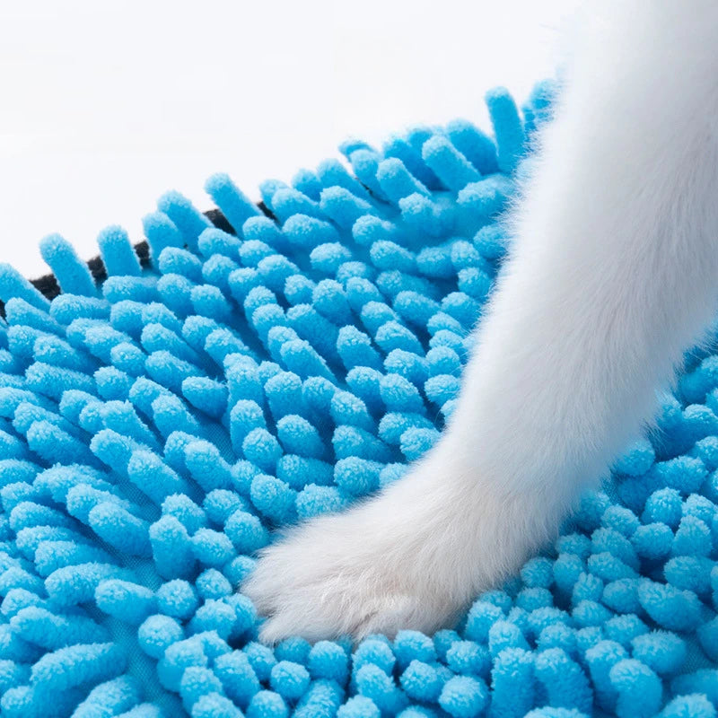 Pet Microfiber Quick Dry Absorbent Bath Towel With Hand Pockets