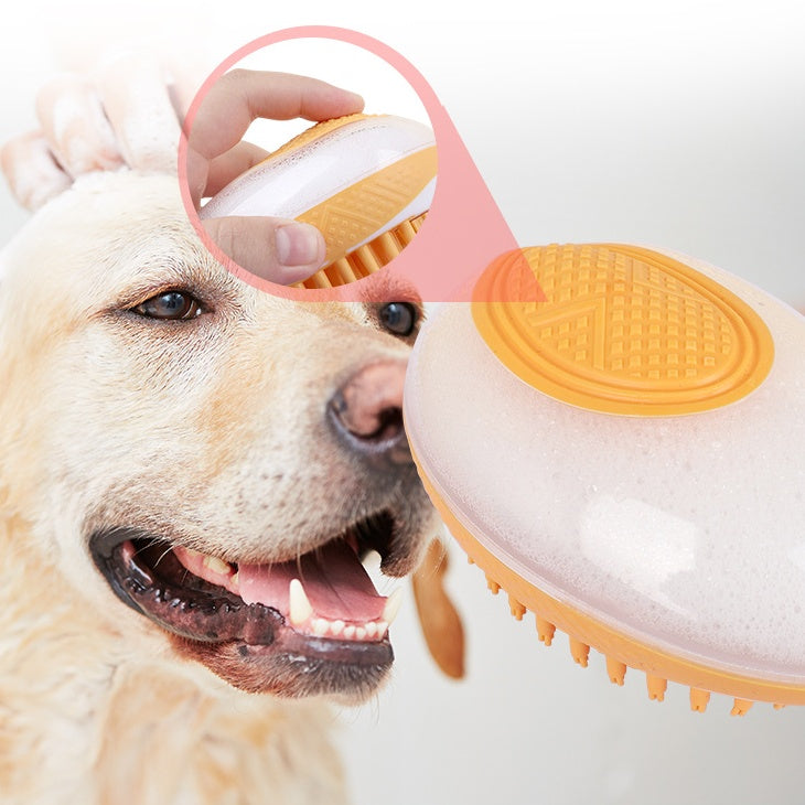 Pet 2 in 1 Silicone Bath Massage Grooming Comb Shower Brush