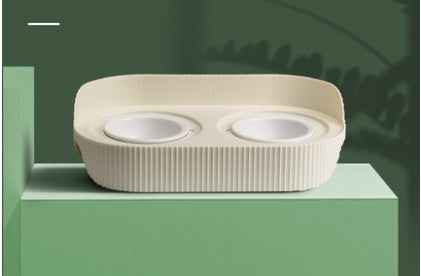 Ceramic Elevated Pet Food Bowl For Cervical Support