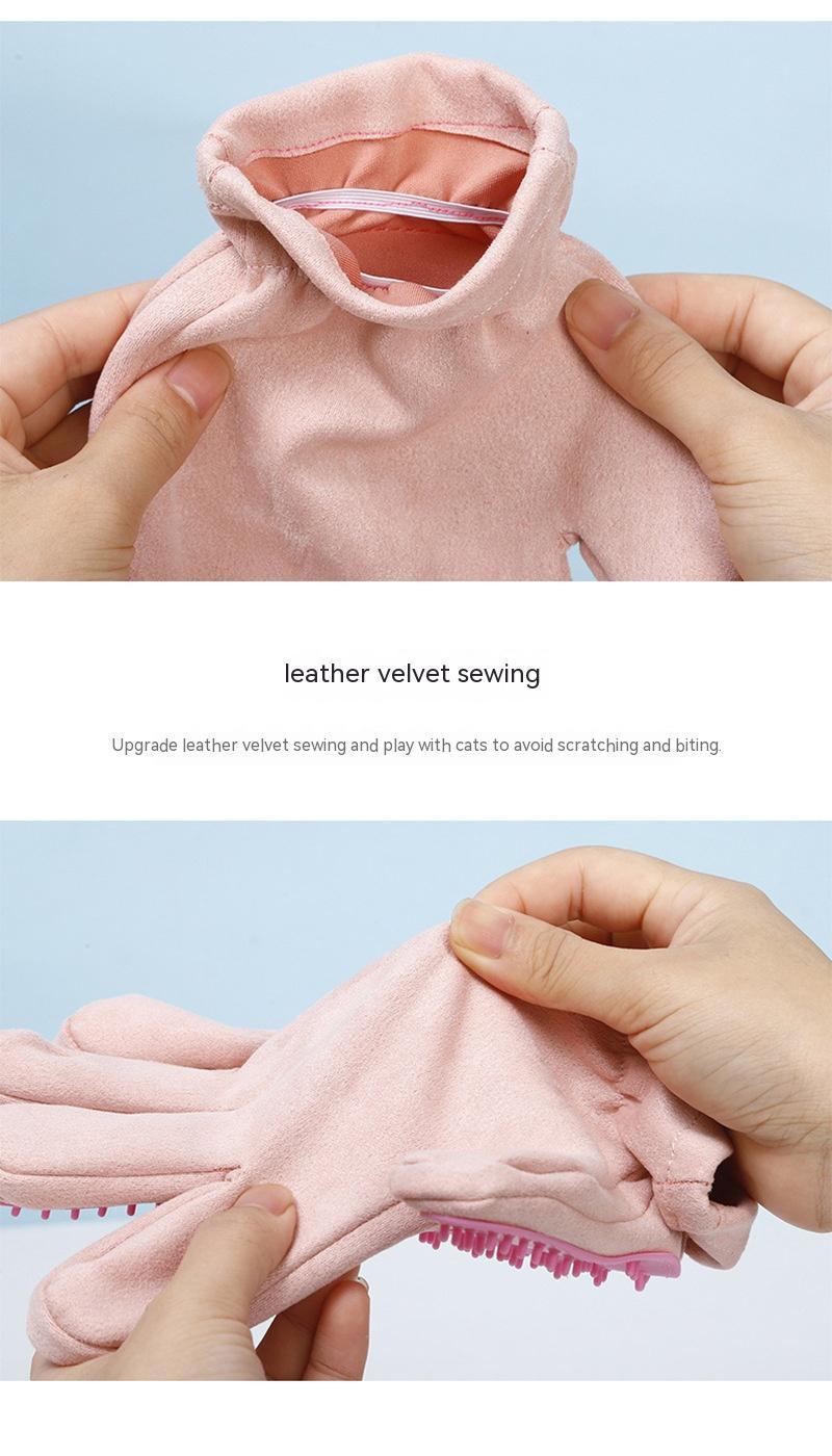 Pet Bathing Gloves Five Finger Massage Hair Removal Cleaning Mitt