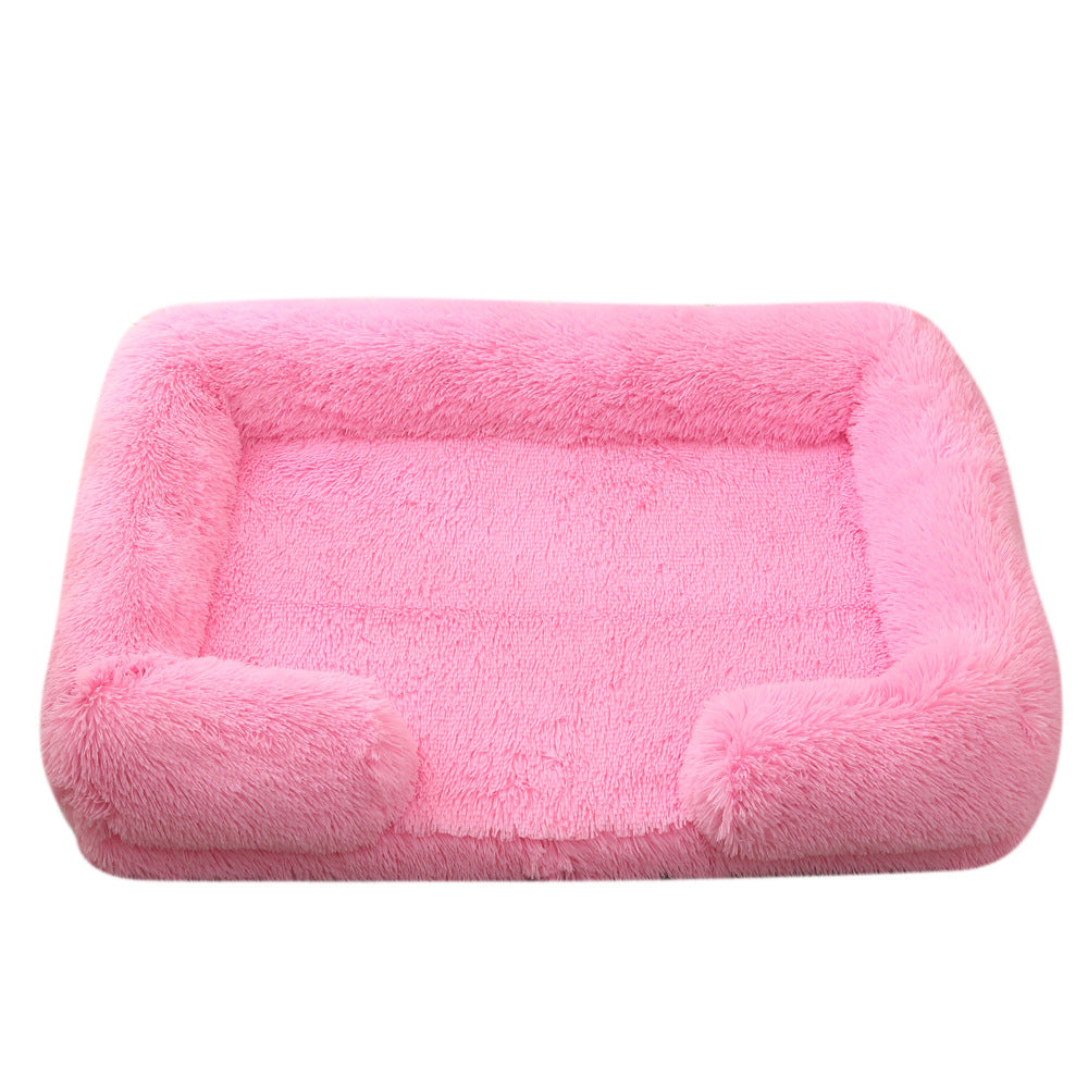 Plush Round Winter Pet Bed Soft Donut Nest