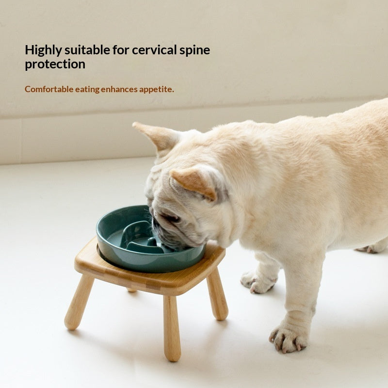 Ceramic Slow Feeding Anti Choke Pet Feeder Bowl