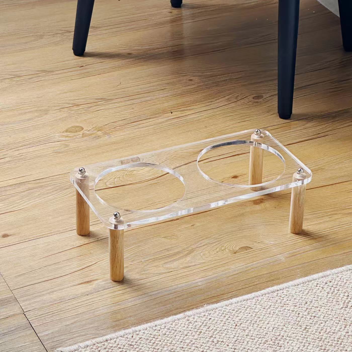 Anti Tumble Elevated Ceramic Double Pet Feeding Bowl