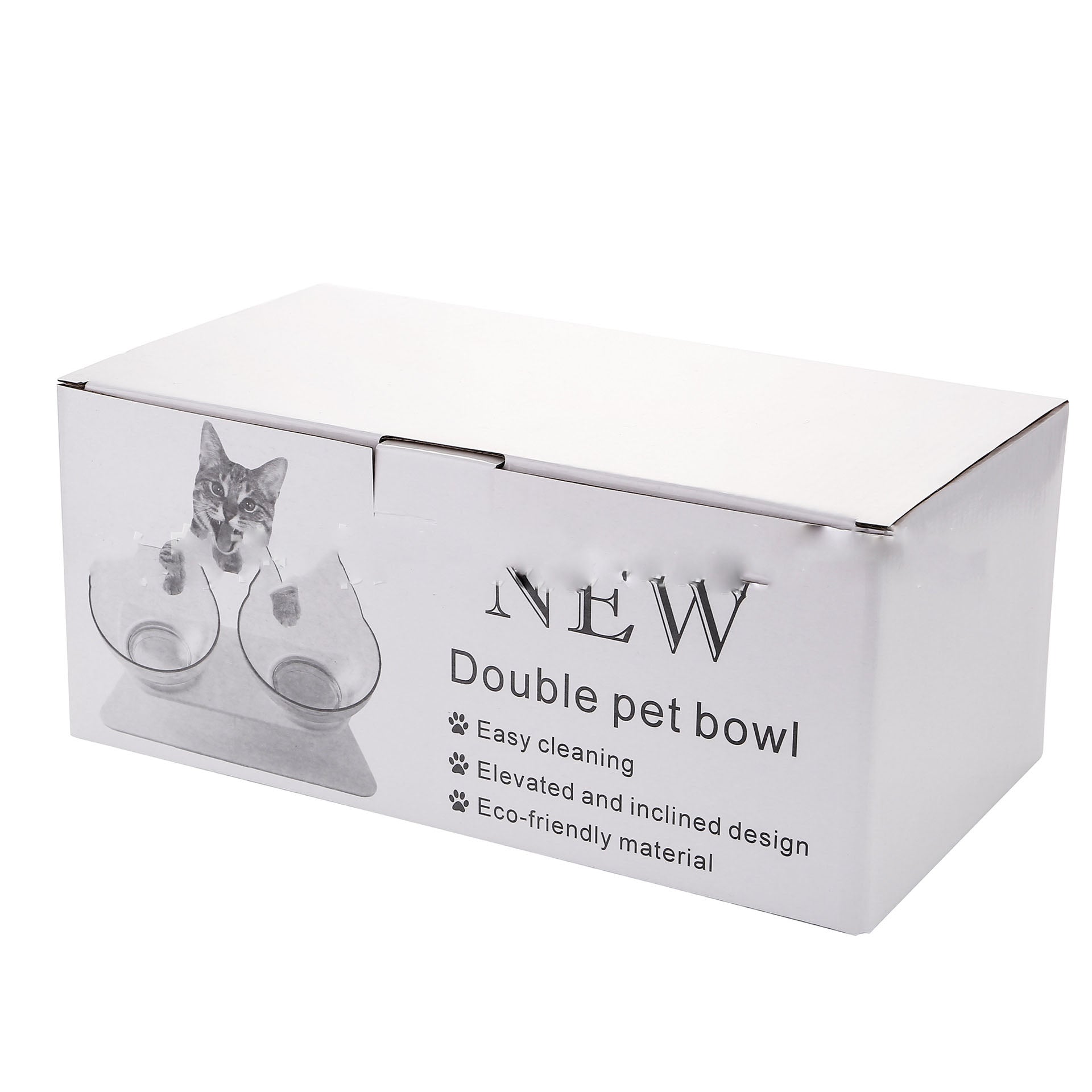 Non Slip Double Raised Pet Feeding Bowl Stand