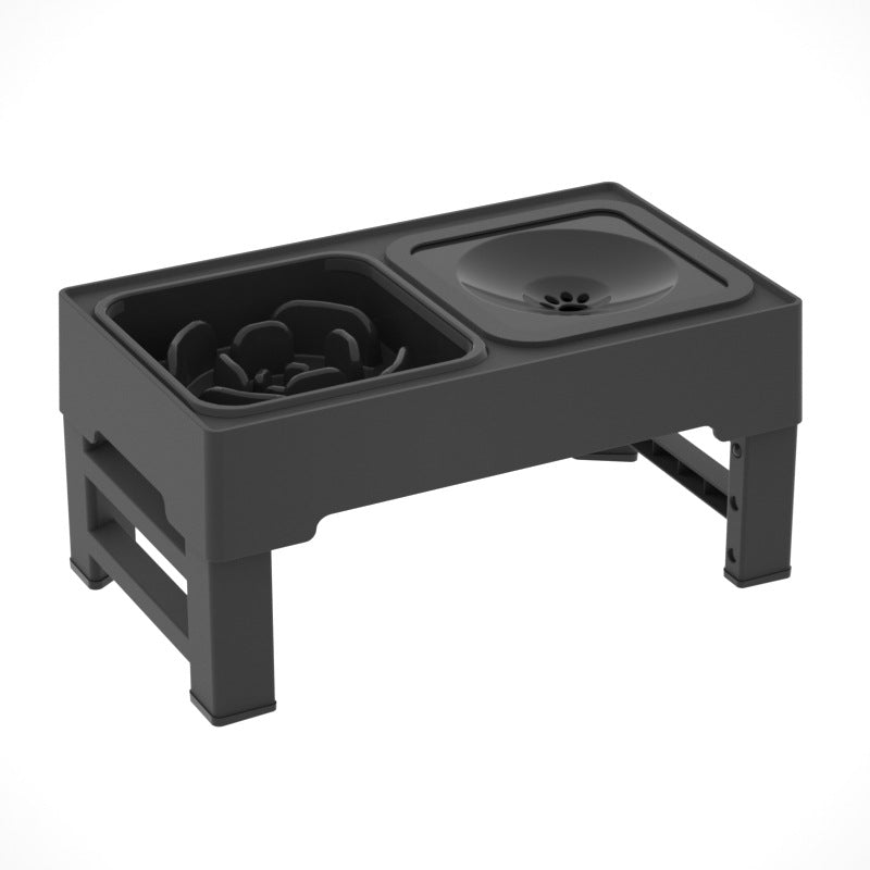 Adjustable Height Double Stainless Steel Elevated Pet Feeder