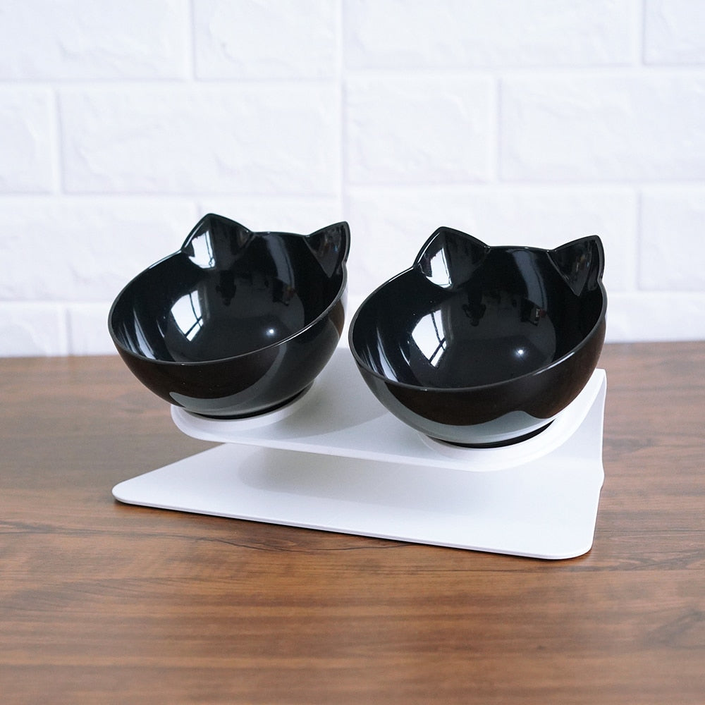 Non Slip Double Raised Pet Feeding Bowl Stand