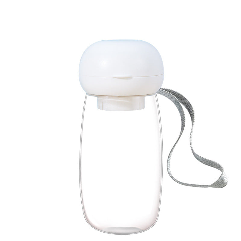 Portable Pet Water Bottle With Bowl And Lanyard Travel Cup