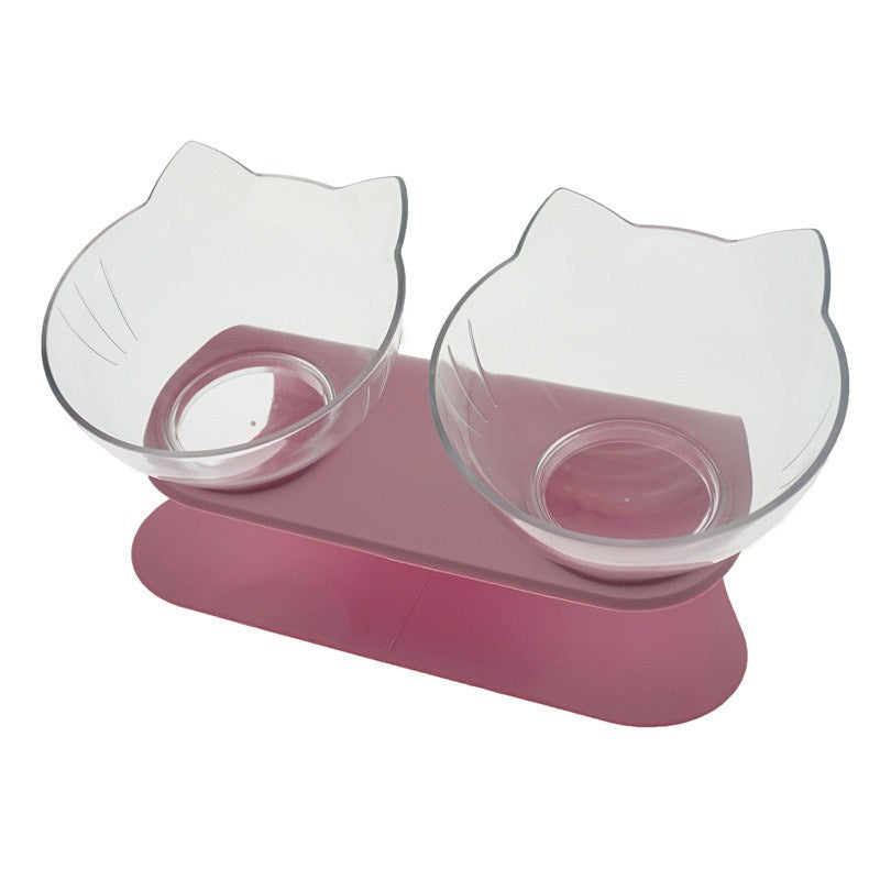 Non Slip Double Raised Pet Feeding Bowl Stand