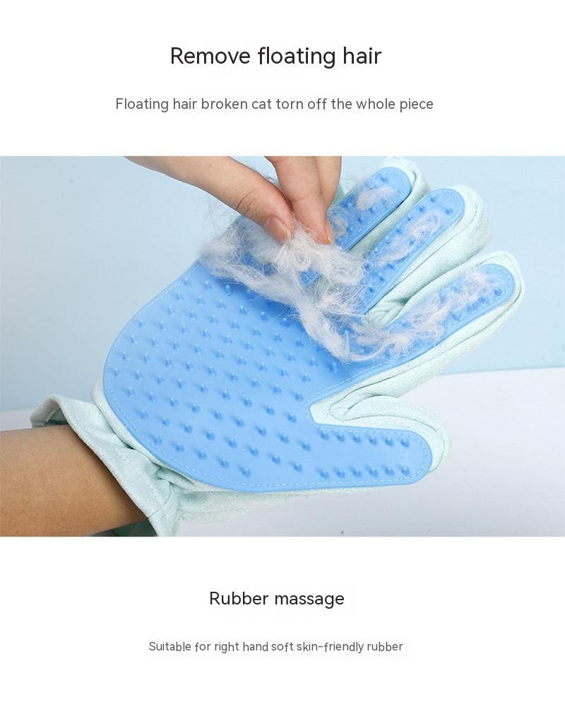 Pet Bathing Gloves Five Finger Massage Hair Removal Cleaning Mitt