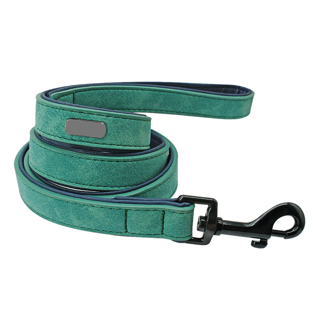 Pull Resistant Leather Pet Leash For Walking Control