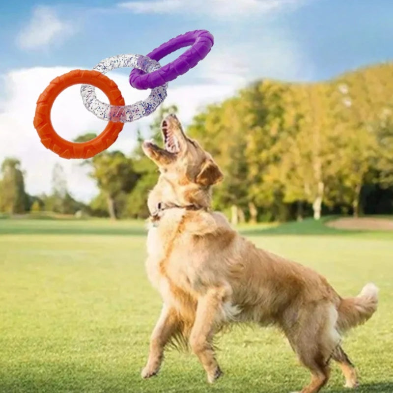 Floating Flying Disc Pet Training Ring Interactive Chew Toy