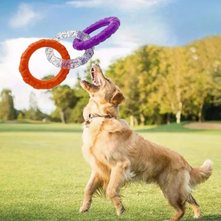 Floating Flying Disc Pet Training Ring Interactive Chew Toy