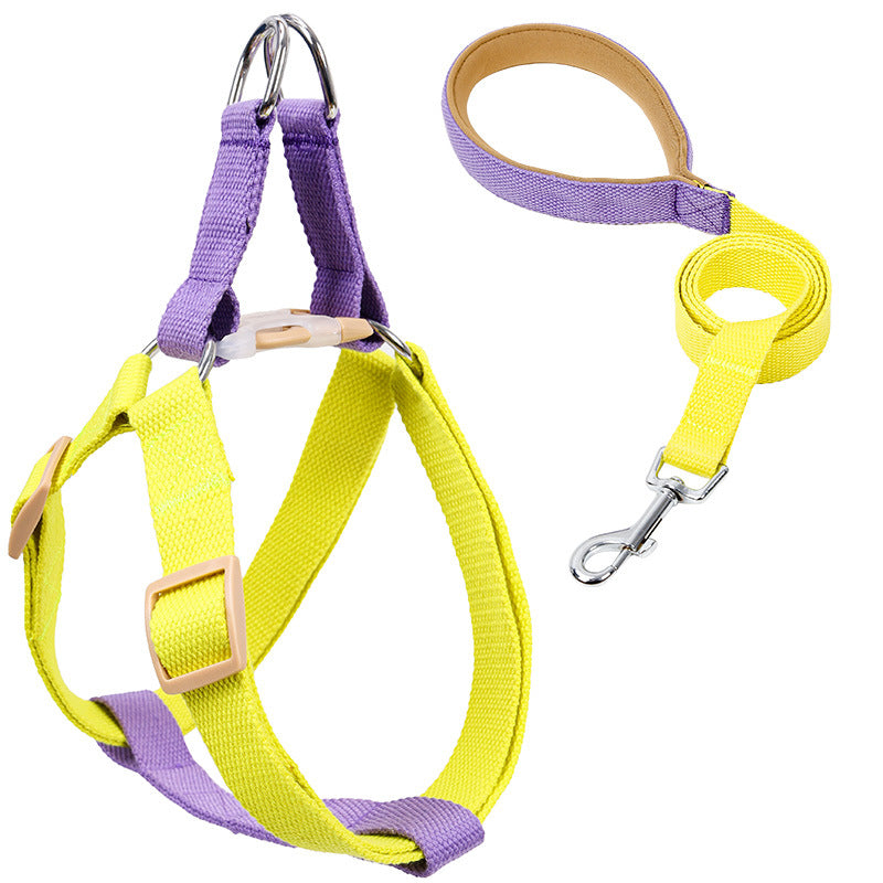 Color Pet Drawstring Vest Style Leash Harness For Control