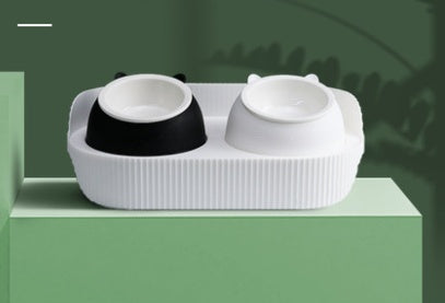 Ceramic Elevated Pet Food Bowl For Cervical Support