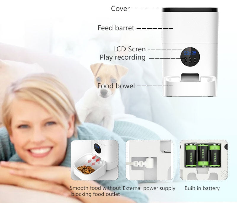 WiFi Automatic Pet Feeder For Scheduled Feeding