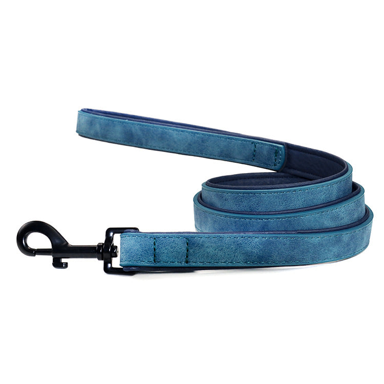 Pull Resistant Leather Pet Leash For Walking Control