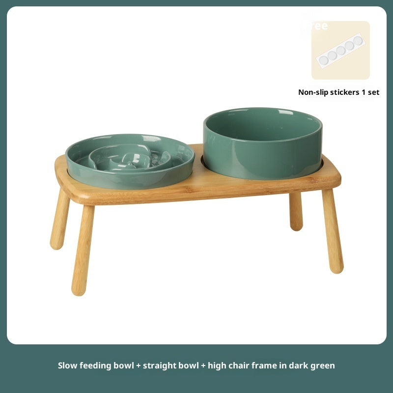Ceramic Slow Feeding Anti Choke Pet Feeder Bowl