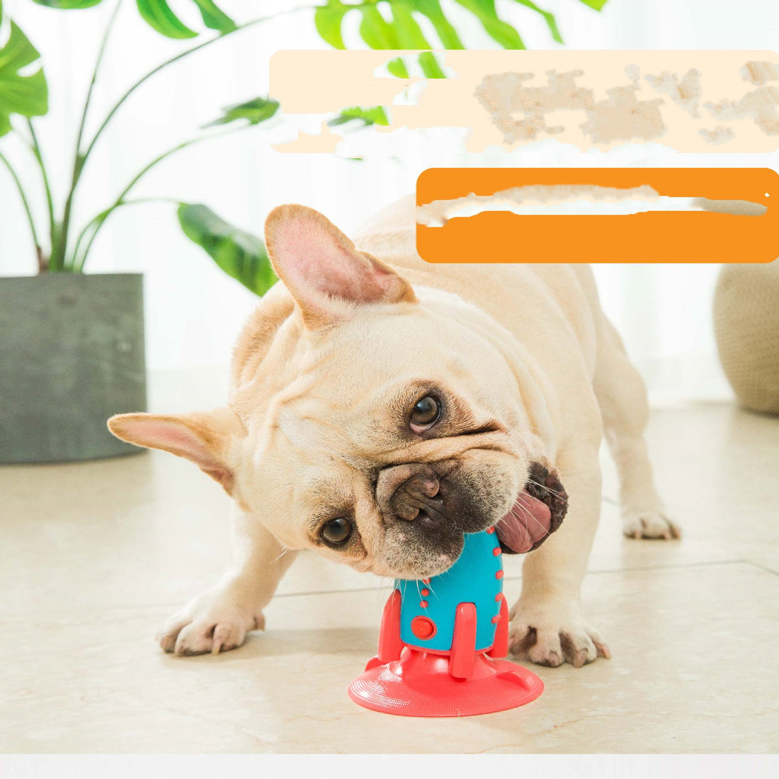 Rocket Shaped Pet Toy With Treat Dispensing Durable Design