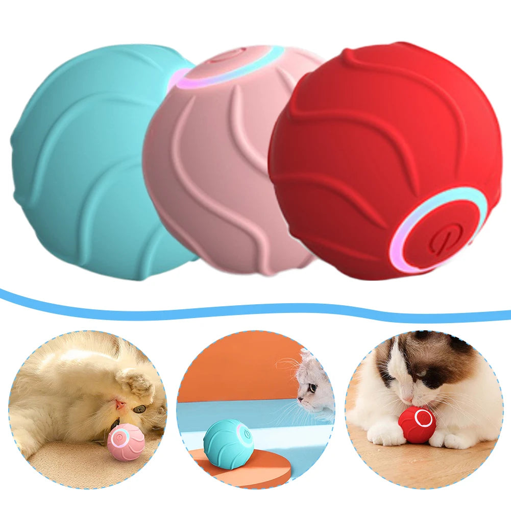Smart Automatic Rolling Ball Pet Toy With USB Charging