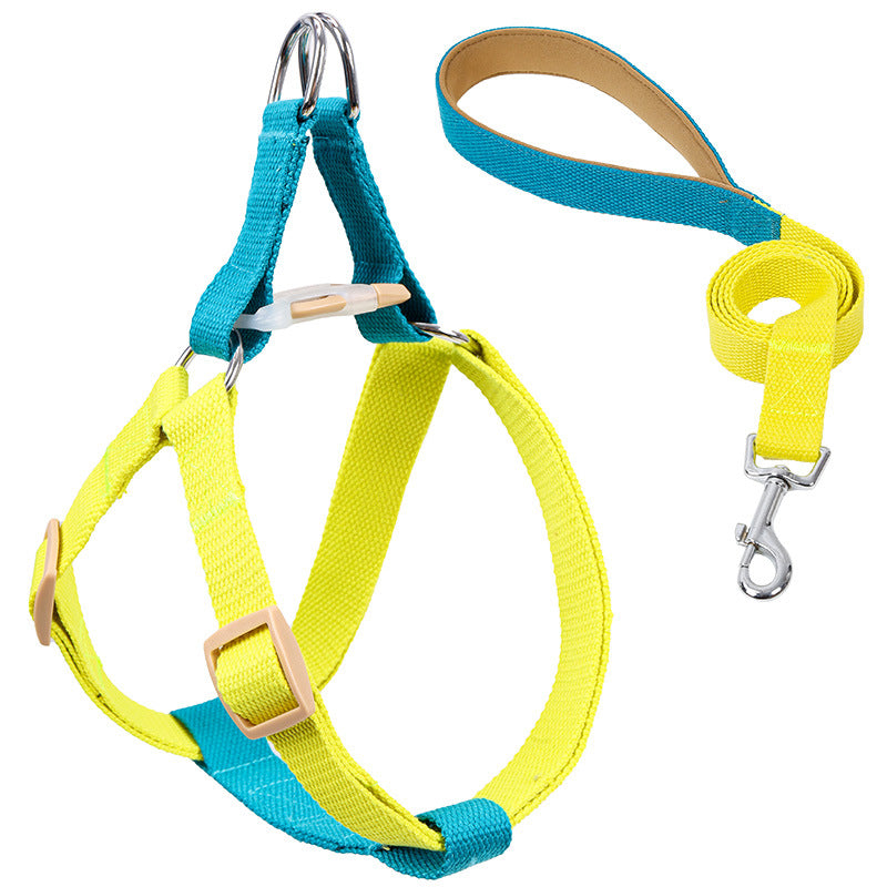 Color Pet Drawstring Vest Style Leash Harness For Control