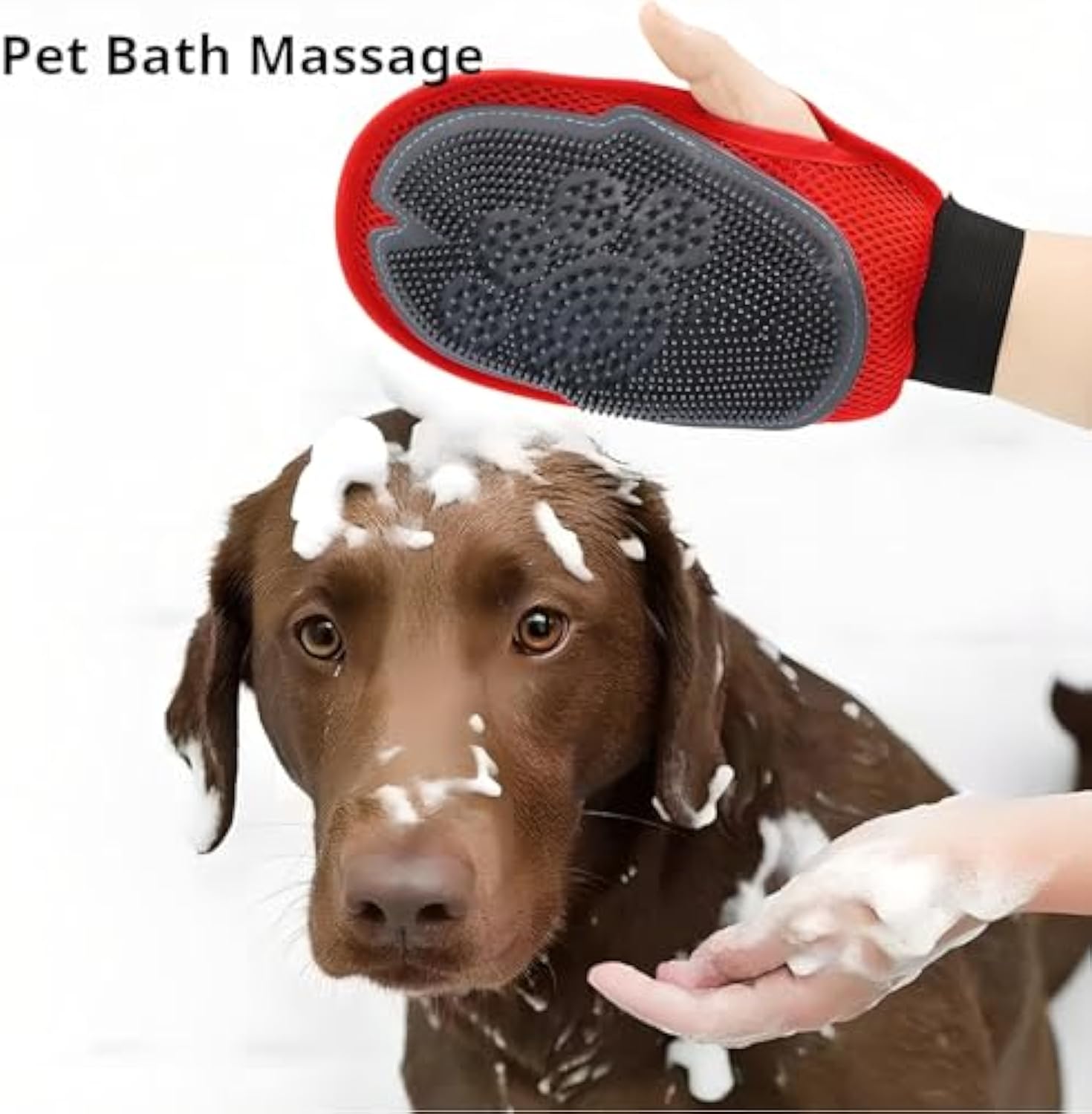 Pet Grooming Glove Hair Remover Mitt For Bathing And Cleaning Fur
