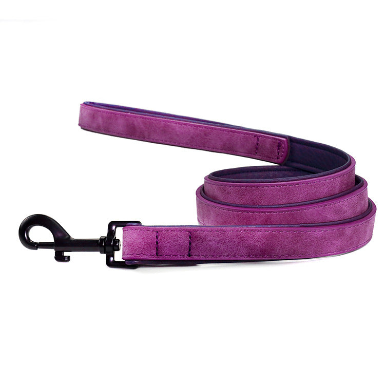 Pull Resistant Leather Pet Leash For Walking Control